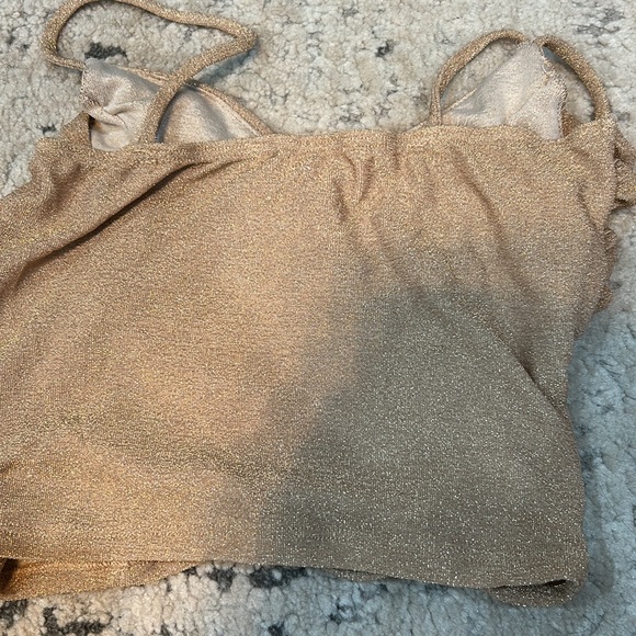 Crop top gold with glitter - Picture 2 of 2
